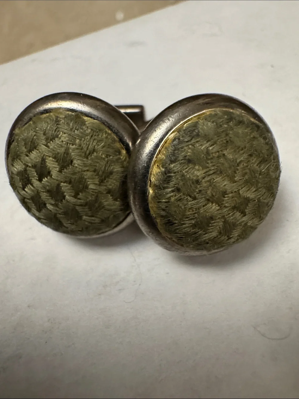 Vintage Lot of 5 Thomas Pink London Enamel Fabric Cufflinks Set